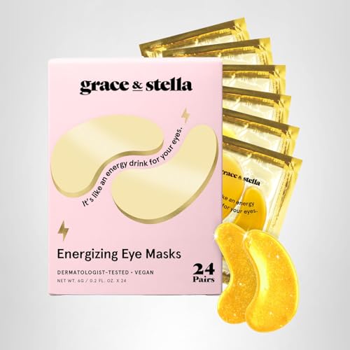 Award Winning Under Eye Mask Reduce Dark Circles, Puffy Eyes, Undereye Bags, Wrinkles, Gel Under Eye Patches, Birthday Gifts for Women - Vegan (24 Pairs, Blue)