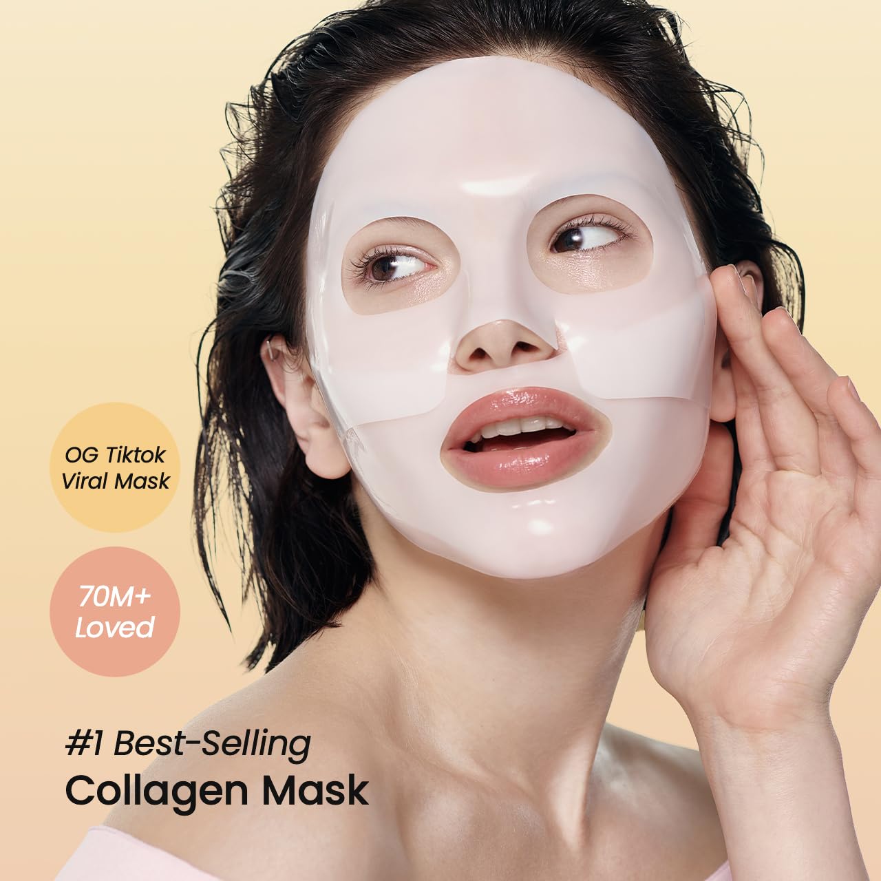 Bio-Collagen Real Deep Mask, Hydrating, Pore Minimizing, Elasticity, Plumping Improvement, Korean Skin Care