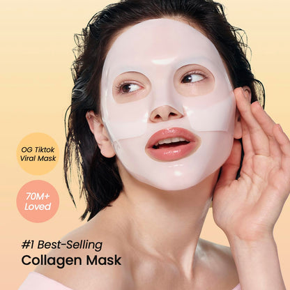 Bio-Collagen Real Deep Mask, Hydrating, Pore Minimizing, Elasticity, Plumping Improvement, Korean Skin Care