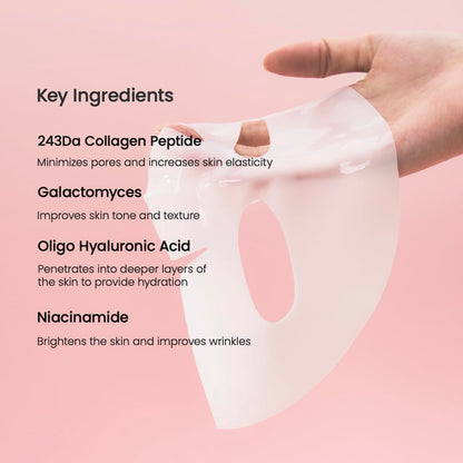 Bio-Collagen Real Deep Mask, Hydrating, Pore Minimizing, Elasticity, Plumping Improvement, Korean Skin Care