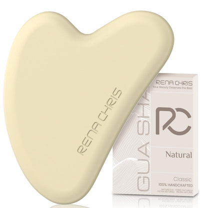 Jade Stone Guasha Tool for Facial Massager for Jawline Sculpting and Puffiness Reducing