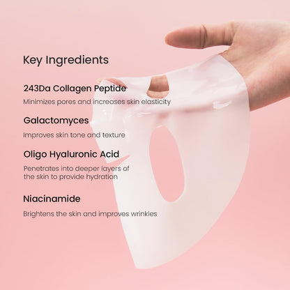 Bio-Collagen Real Deep Mask, Hydrating, Pore Minimizing, Elasticity, Plumping Improvement, Korean Skin Care