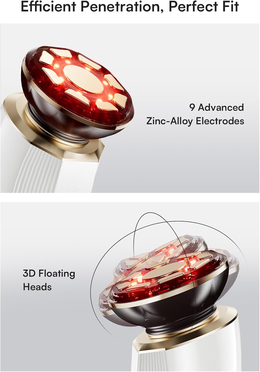 3-in-1 Skin Tightening Device True Beauty Glow Facial Massager