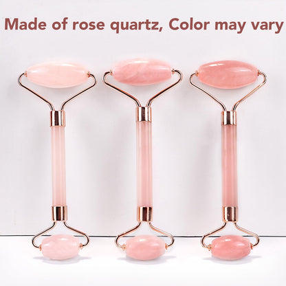 Rose Quartz Face Roller & Gua Sha Facial Tool Set