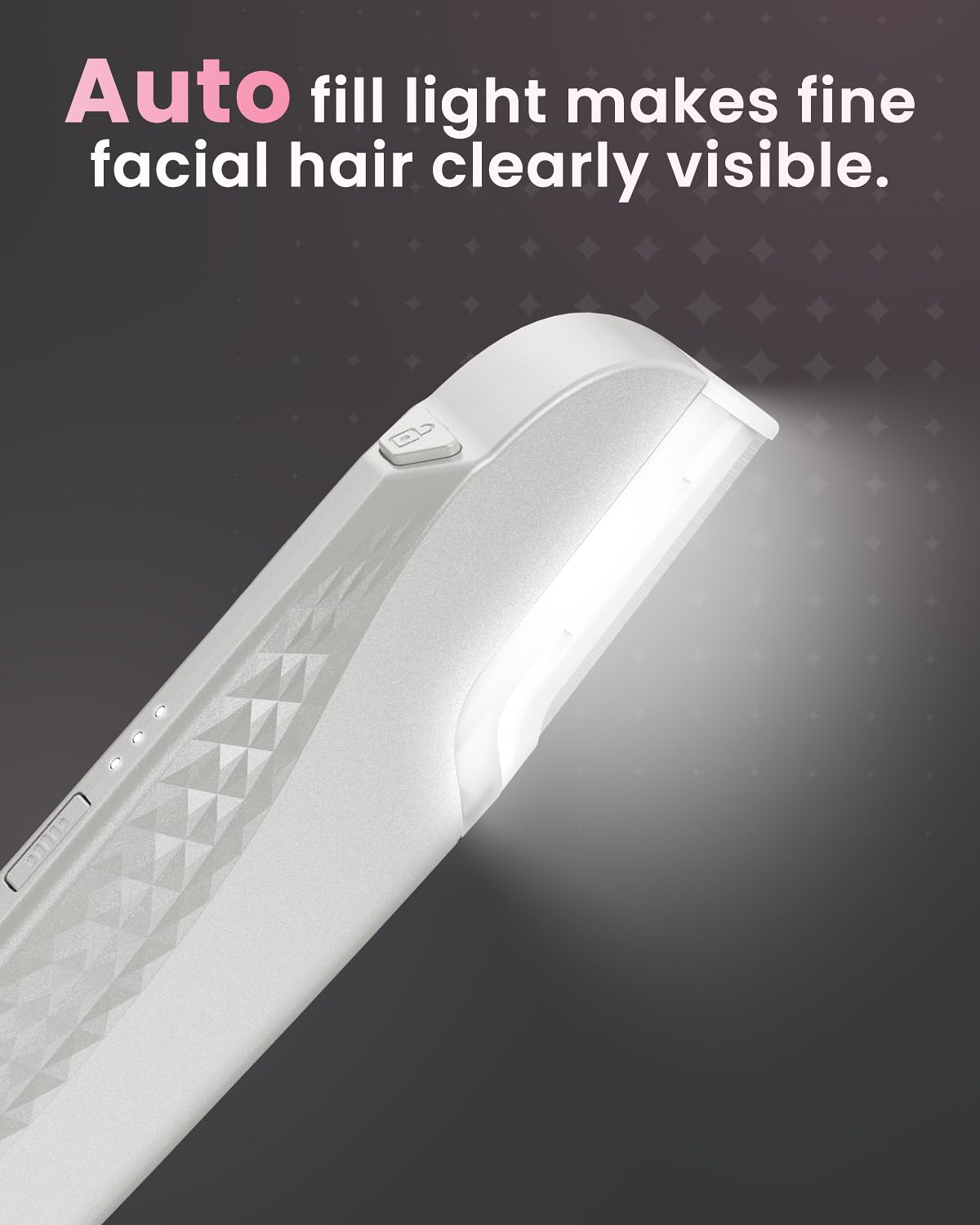 Dermaplane Razor For Facial Hair Removal with Led Light, Rechargeable Sonic smooth Facial Hair Remover with 8 Replacement Blades