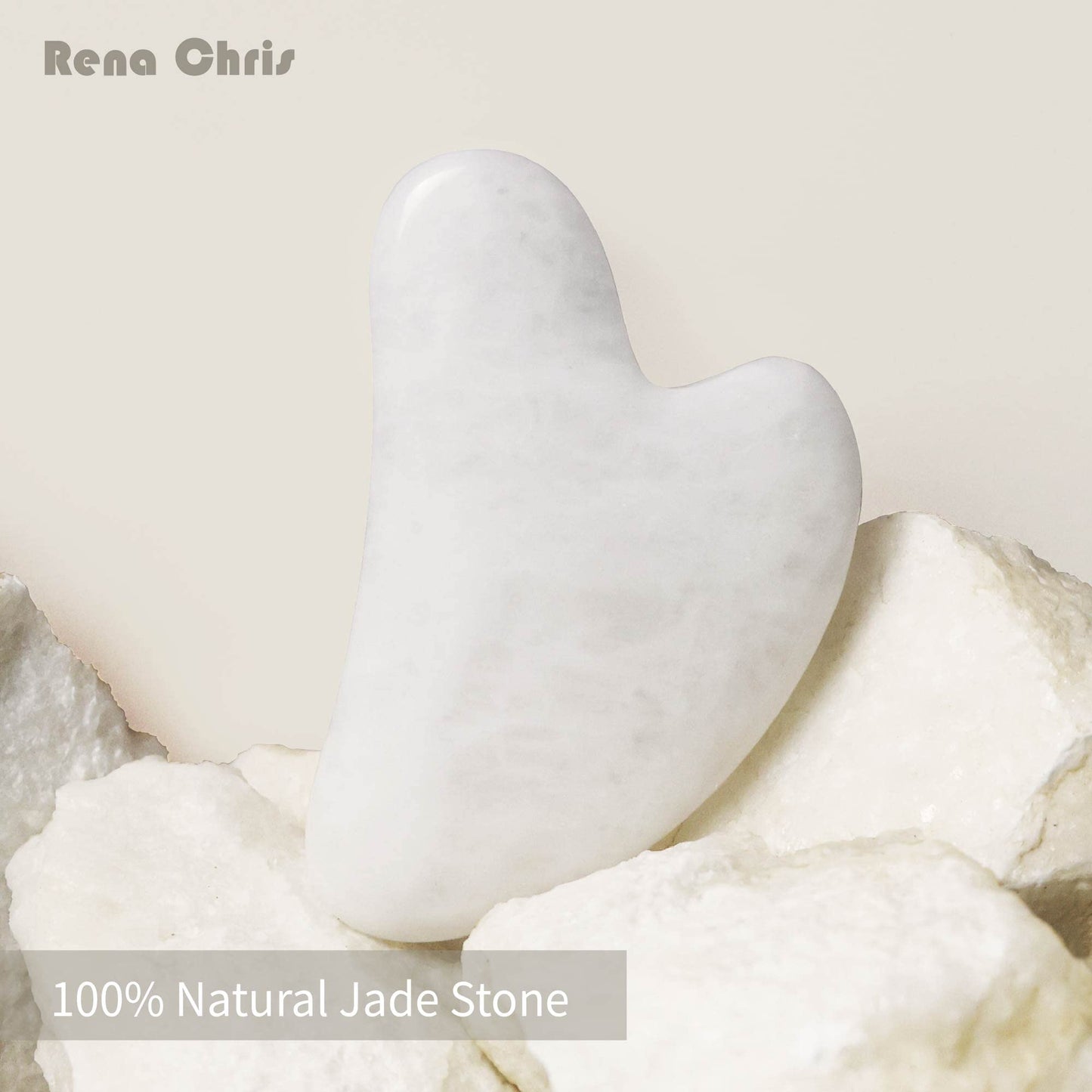 Jade Stone Guasha Tool for Facial Massager for Jawline Sculpting and Puffiness Reducing