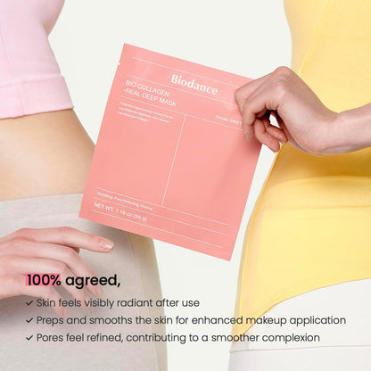 Bio-Collagen Real Deep Mask, Hydrating, Pore Minimizing, Elasticity, Plumping Improvement, Korean Skin Care