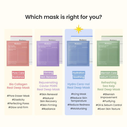 Bio-Collagen Real Deep Mask, Hydrating, Pore Minimizing, Elasticity, Plumping Improvement, Korean Skin Care