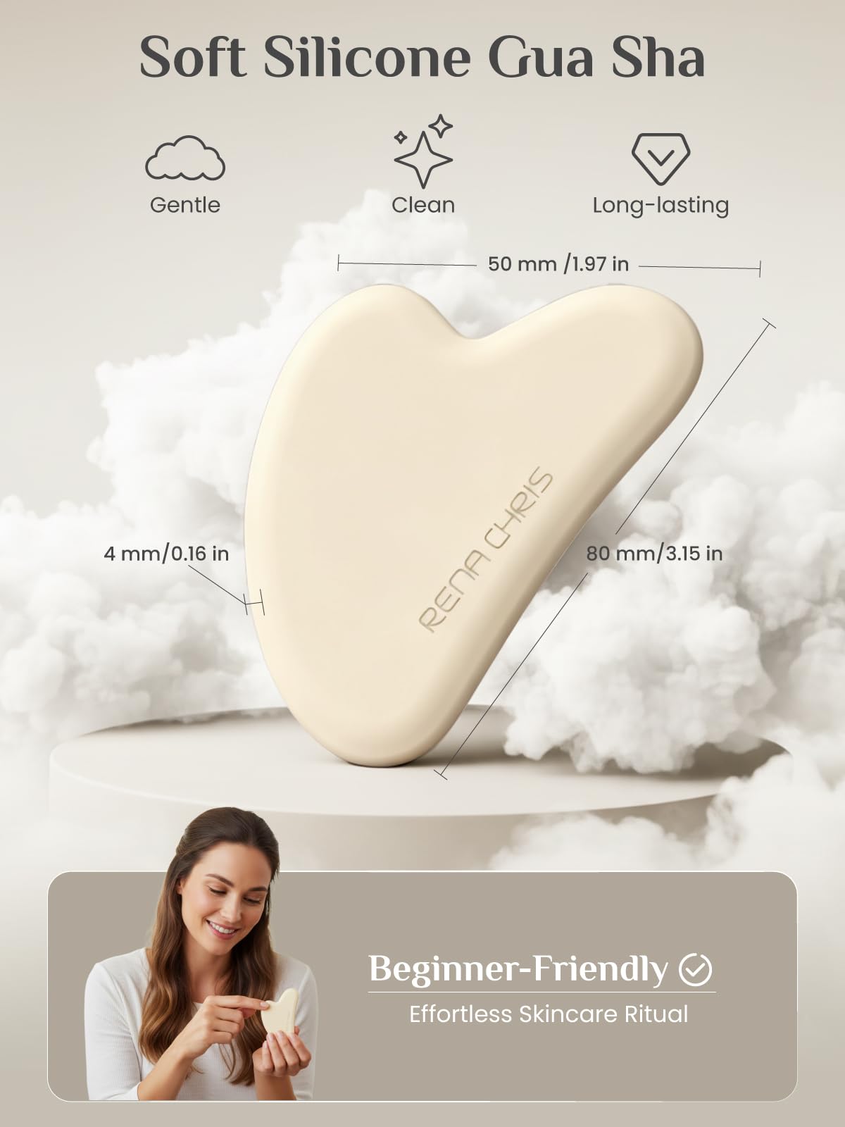 Jade Stone Guasha Tool for Facial Massager for Jawline Sculpting and Puffiness Reducing