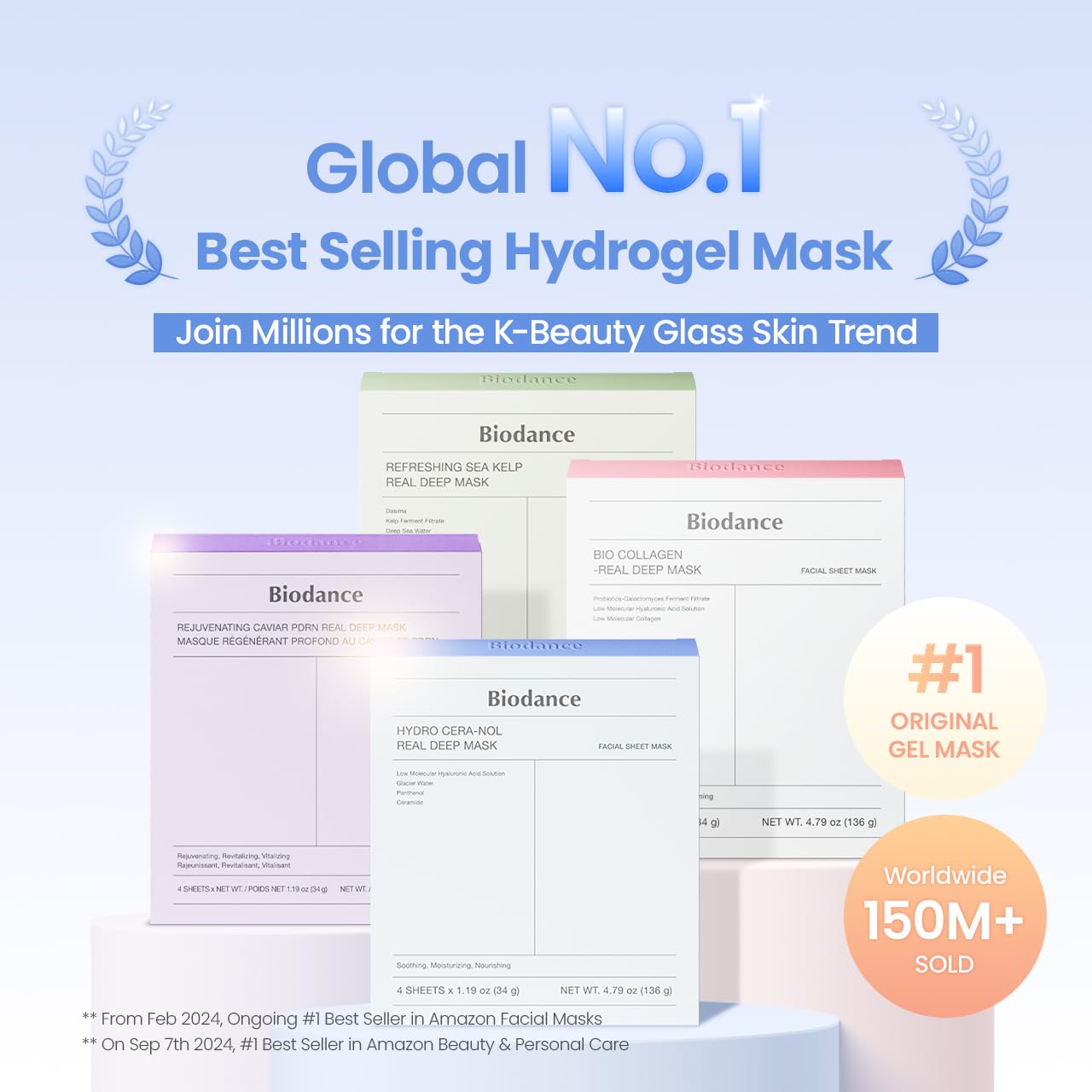 Bio-Collagen Real Deep Mask, Hydrating, Pore Minimizing, Elasticity, Plumping Improvement, Korean Skin Care
