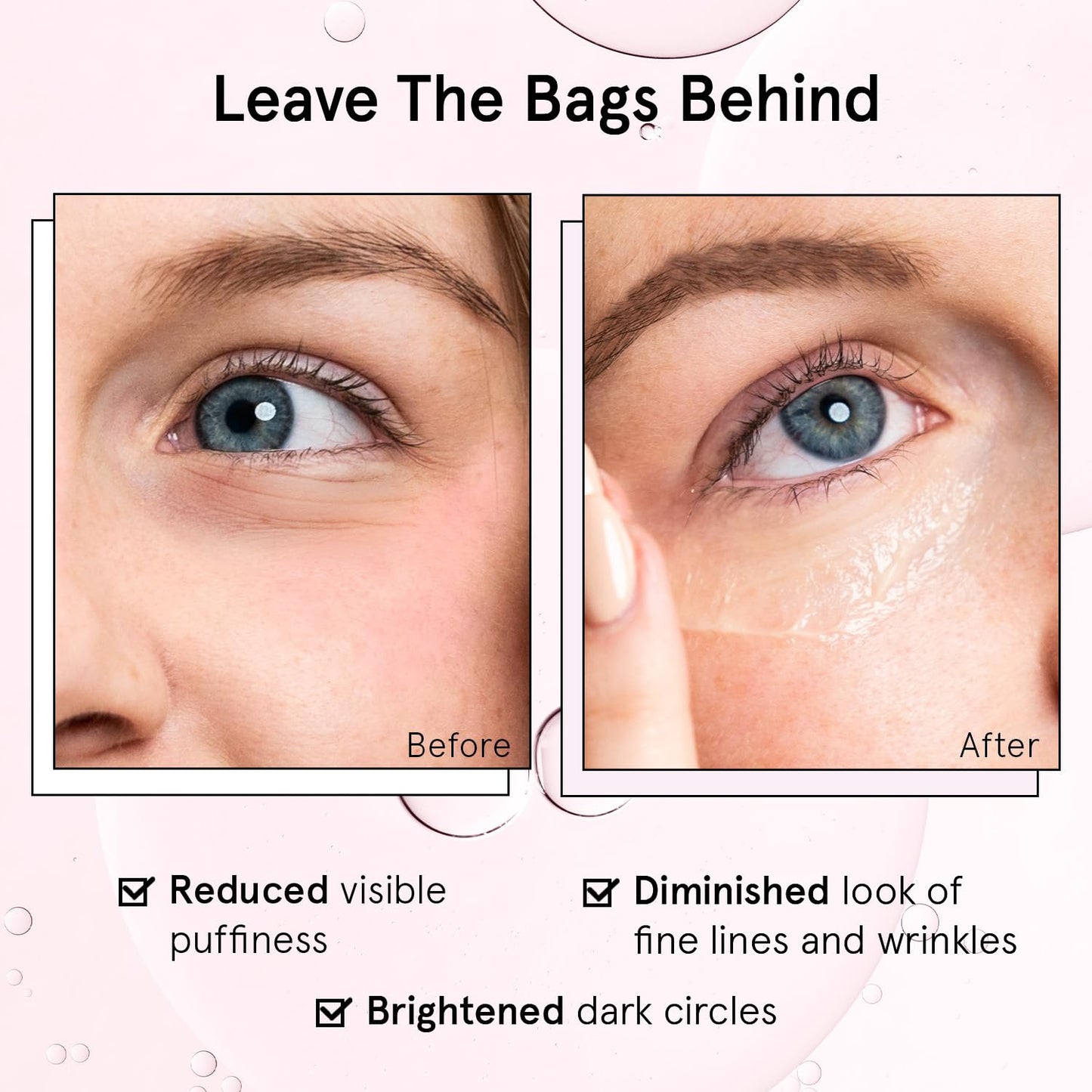 Under Eye Brightener Roller - Airplane Travel Essentials - Retinol & Caffeine Eye Serum for Puffiness, Dark Circles, Wrinkles - Vegan Skincare