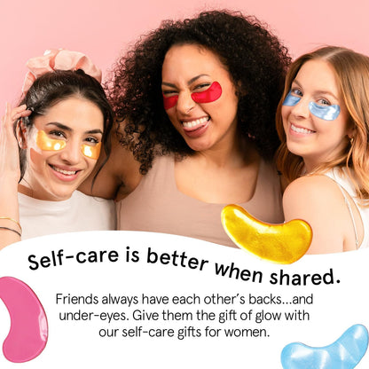 Award Winning Under Eye Mask Reduce Dark Circles, Puffy Eyes, Undereye Bags, Wrinkles, Gel Under Eye Patches, Birthday Gifts for Women - Vegan (24 Pairs, Blue)