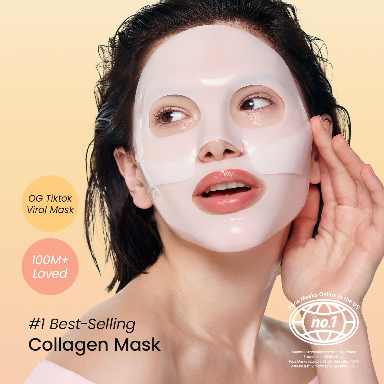 Bio-Collagen Real Deep Mask, Hydrating, Pore Minimizing, Elasticity, Plumping Improvement, Korean Skin Care