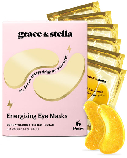 Award Winning Under Eye Mask Reduce Dark Circles, Puffy Eyes, Undereye Bags, Wrinkles, Gel Under Eye Patches, Birthday Gifts for Women - Vegan (24 Pairs, Blue)