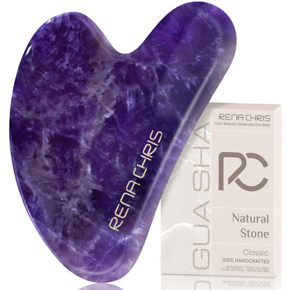 Jade Stone Guasha Tool for Facial Massager for Jawline Sculpting and Puffiness Reducing