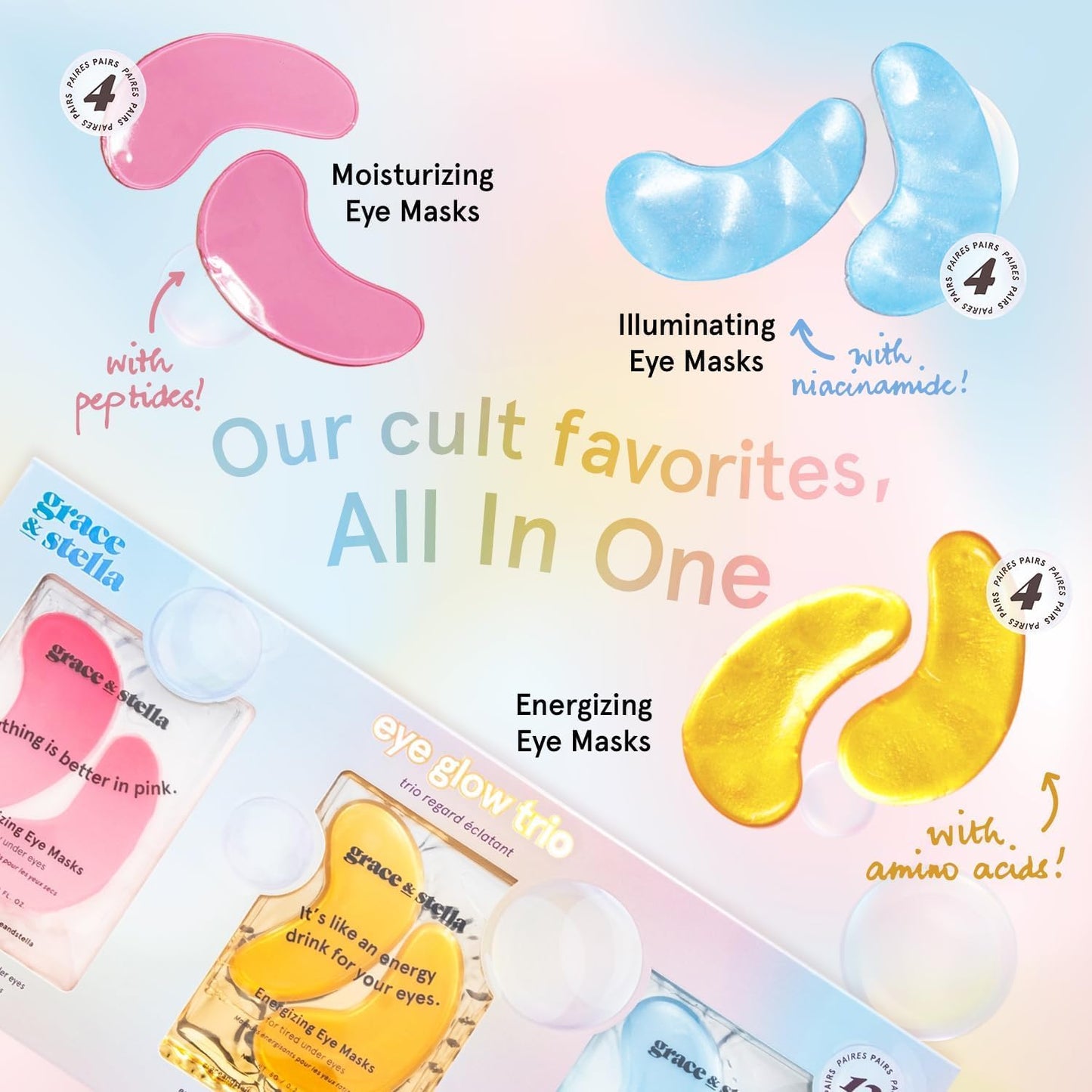 Award Winning Under Eye Mask Reduce Dark Circles, Puffy Eyes, Undereye Bags, Wrinkles, Gel Under Eye Patches, Birthday Gifts for Women - Vegan (24 Pairs, Blue)