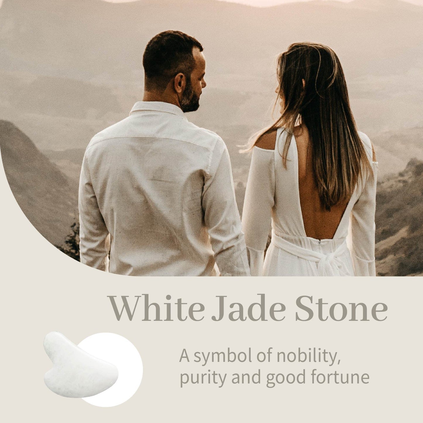 Jade Stone Guasha Tool for Facial Massager for Jawline Sculpting and Puffiness Reducing